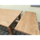 Tisch aus massiver Fichte im Jugendstil mit Ansteckplatte 150 x 100 cm verlängerbar auf 250 cm, Esstisch, Weichholztisch, Holztisch